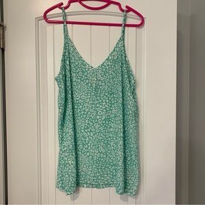 Cheetah Print Mint Green Spaghetti Strap Tank NWOT